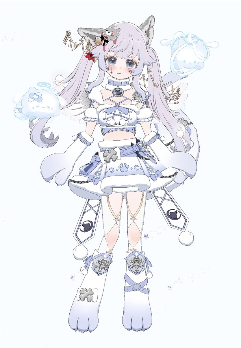 白狼うるるの立ち絵（2枚目）